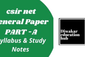 CSIR NET Part A Study Notes