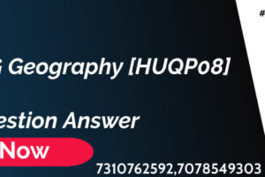 CUET PG Geography MCQ Chapter Wise