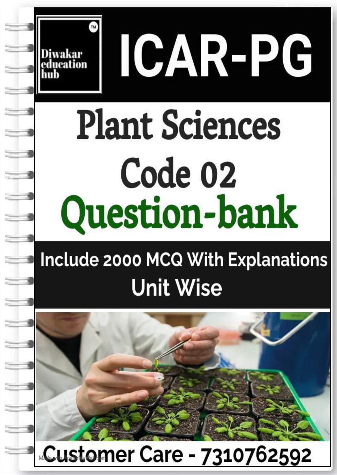 ICAR PG Plant Science [Code-02] Question Bank Book 2000 MCQ With ...