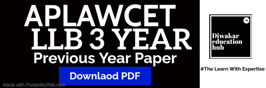 APLAWCET LLB Previous year Paper