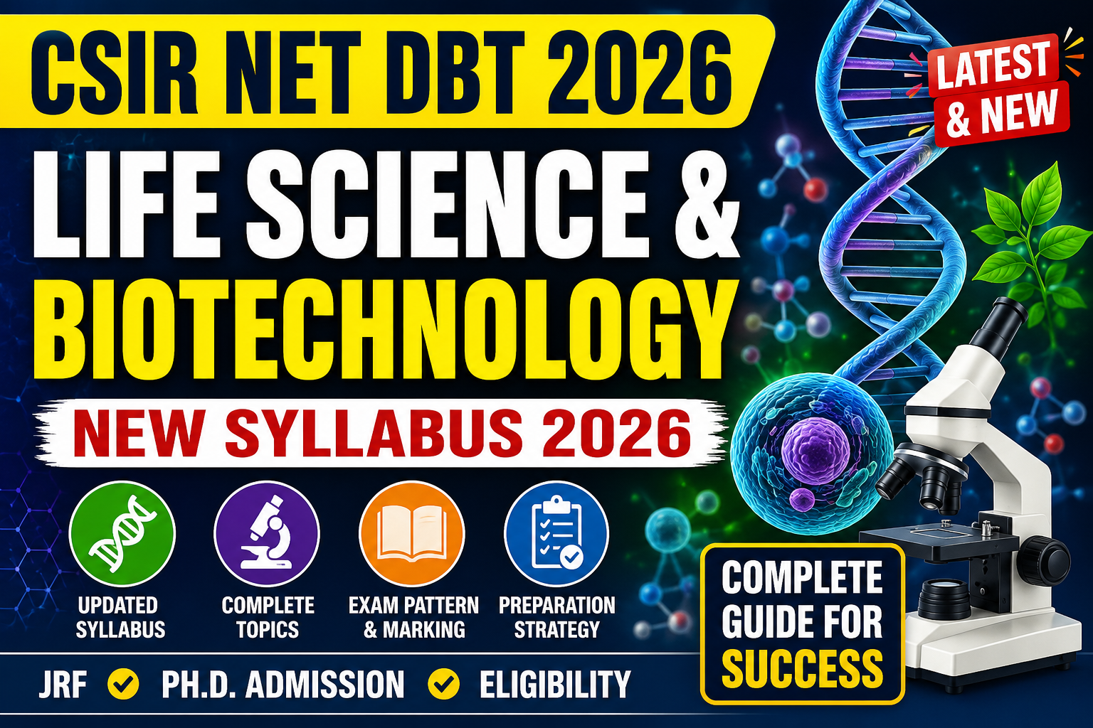 CSIR NET DBT Life Science New Syllabus
